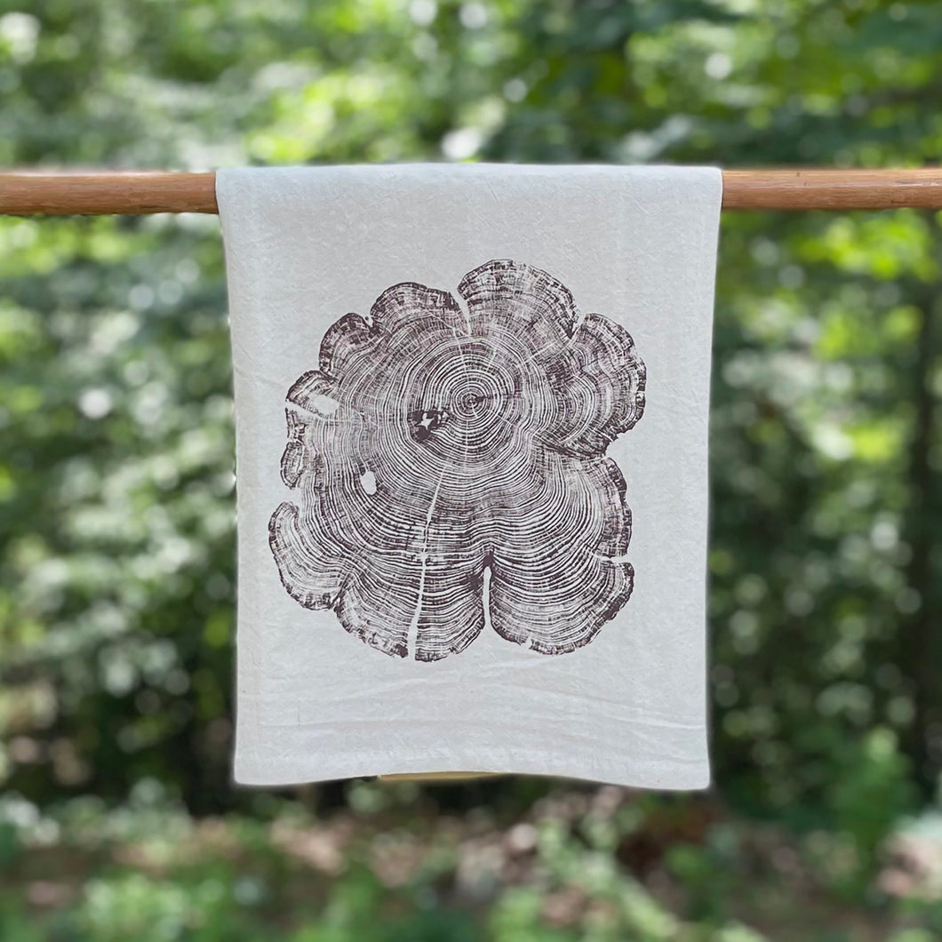 Cedar Print Flour Sack Towel, Tree Print, 27