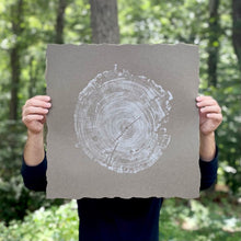 Longleaf Pine on Japanese Hemp Paper, 18"x18" unframed Screen Print